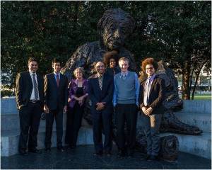 MIT crew at HESN kickoff event in front of National Academy of Sciences building